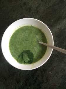 Watercress and asparagus soup