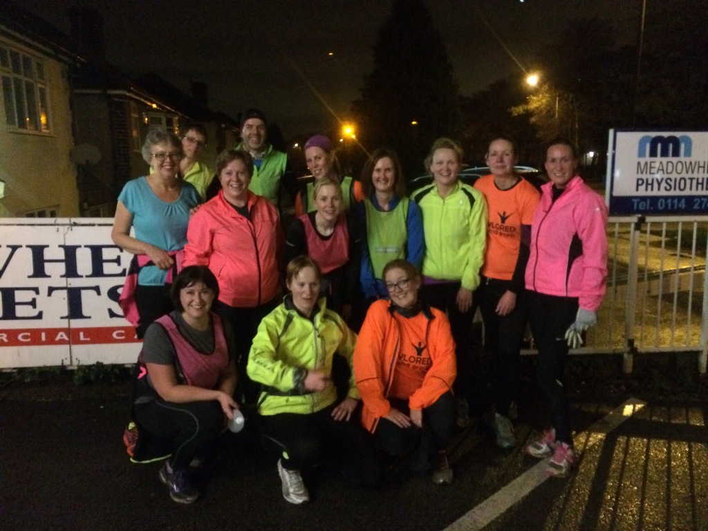 Meadowhead running group meet on Mondays outside Meadowhead Physiotherapy at 7pm