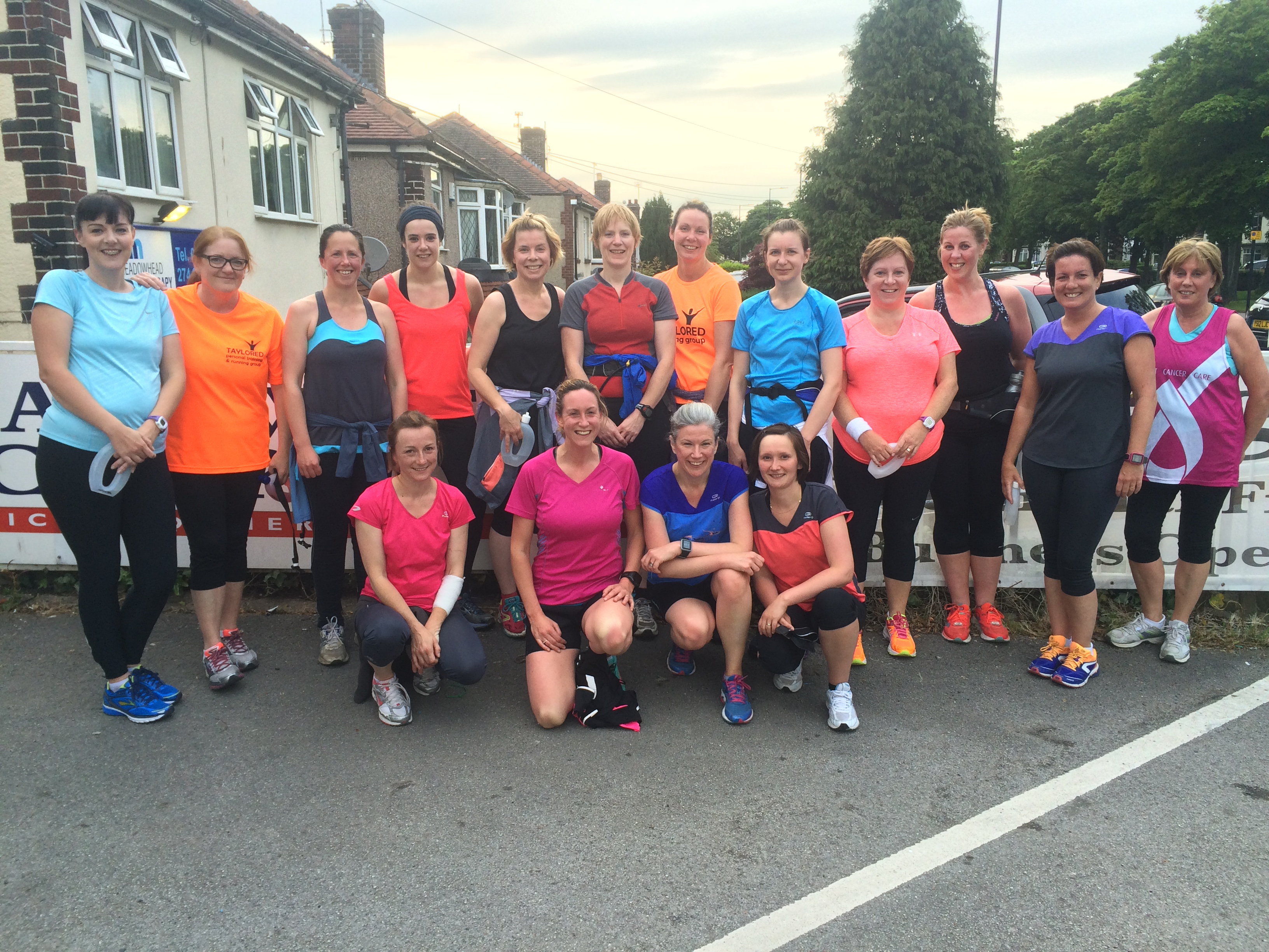 Meadowhead running group meet on Mondays outside Meadowhead Physiotherapy at 7pm