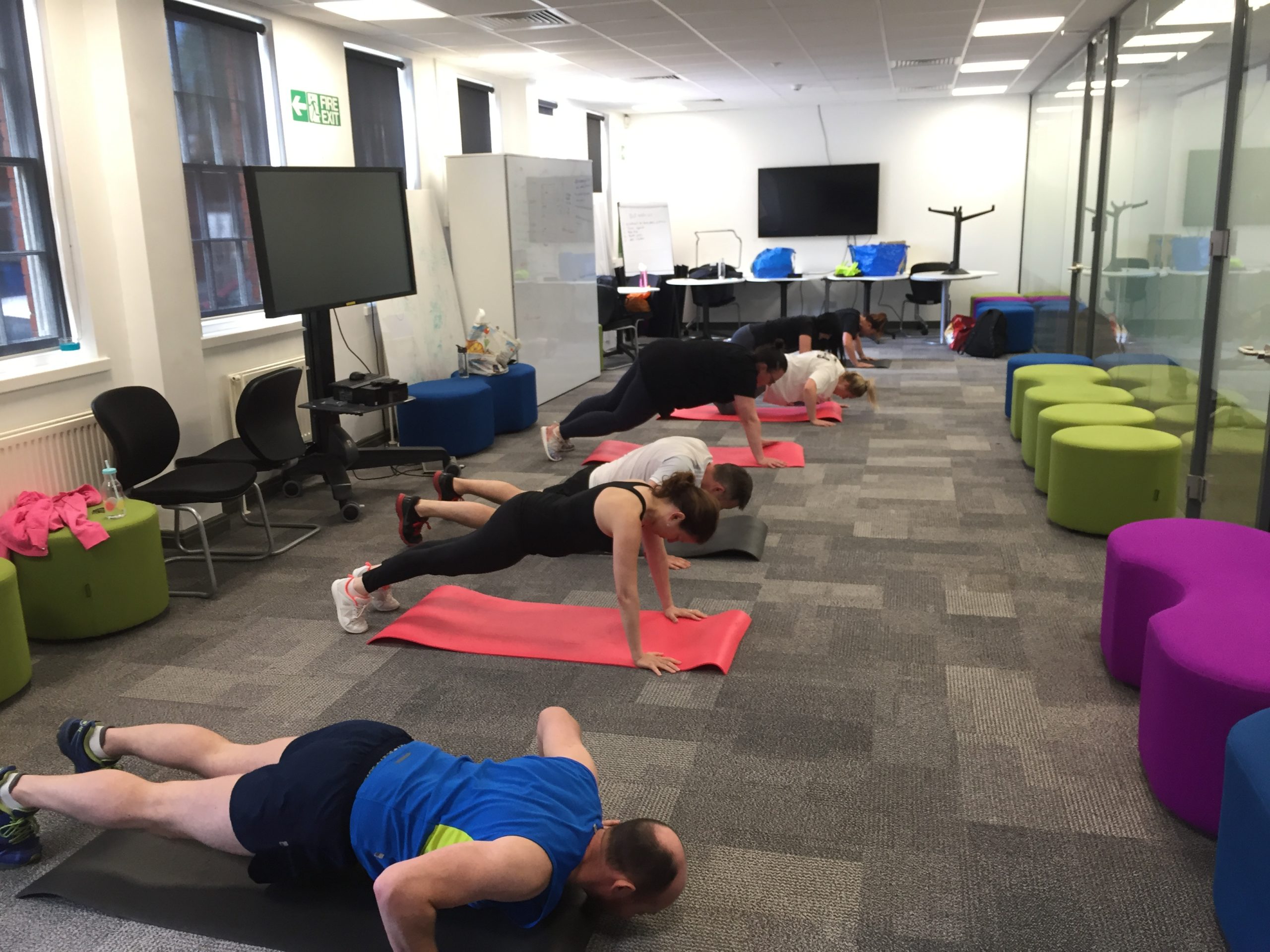 Aviva workplace fitness class pic 2