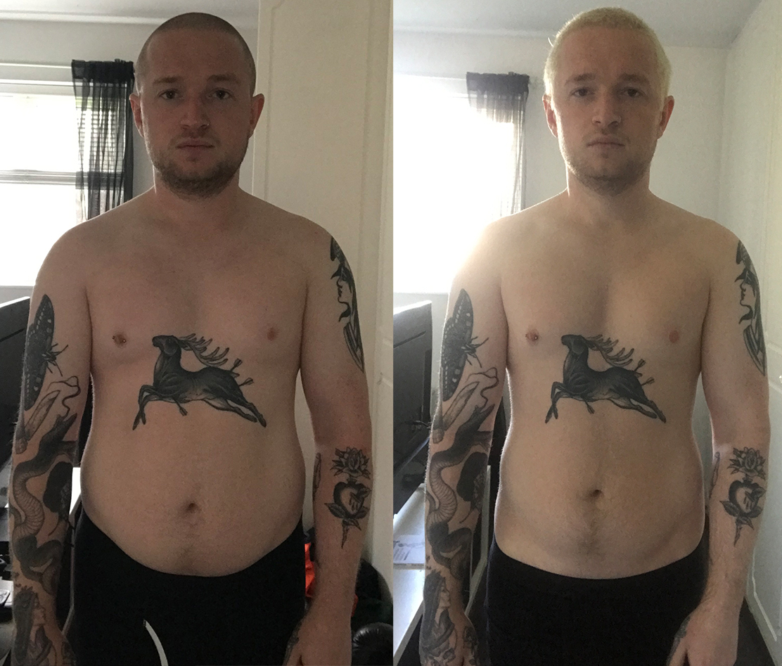 Ross Dickinson before & after photo - Online/Remote running coaching package