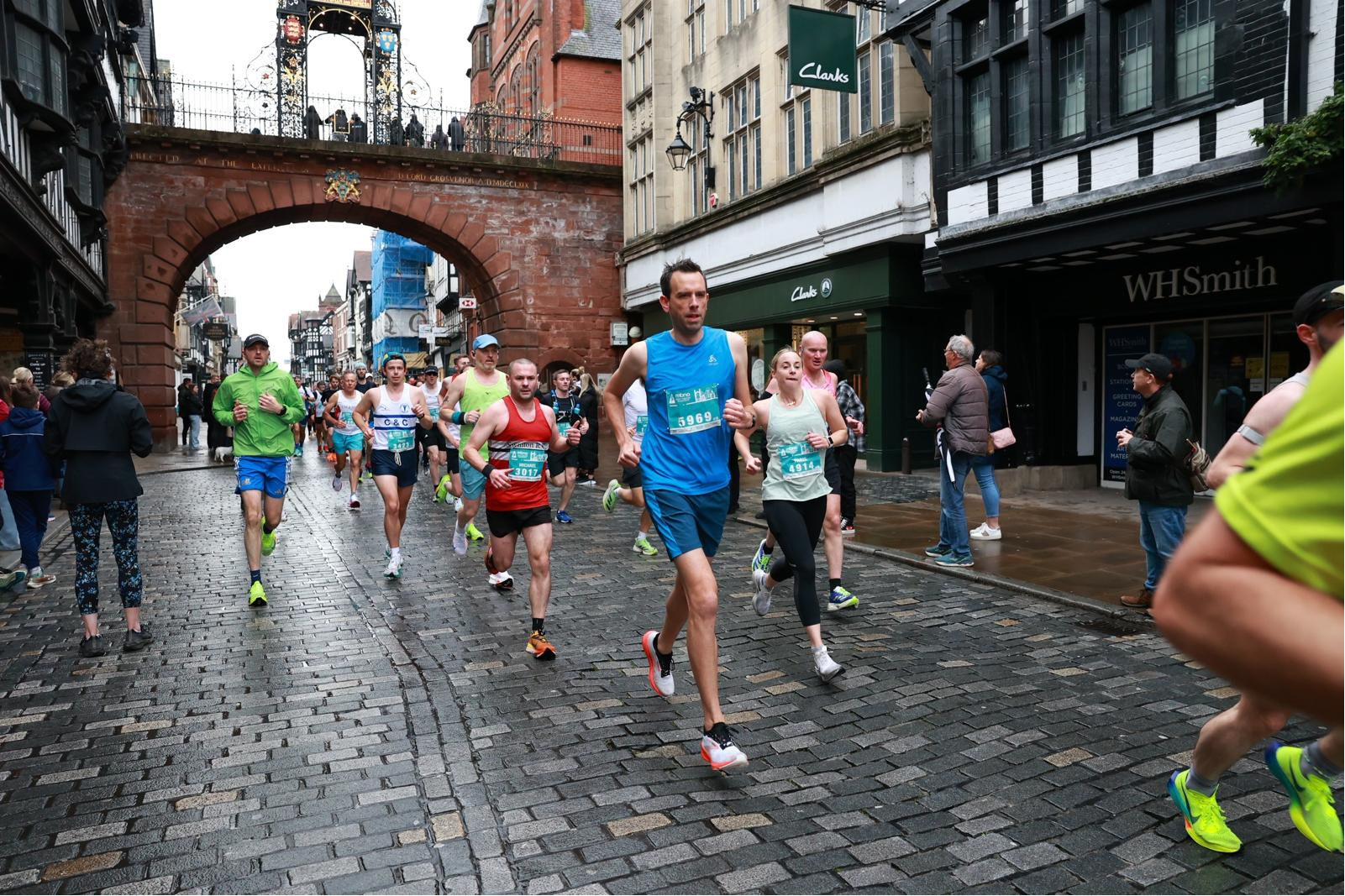 Neil competing in the Chester Marathon 2024 - Success on Silver Performance Coaching package